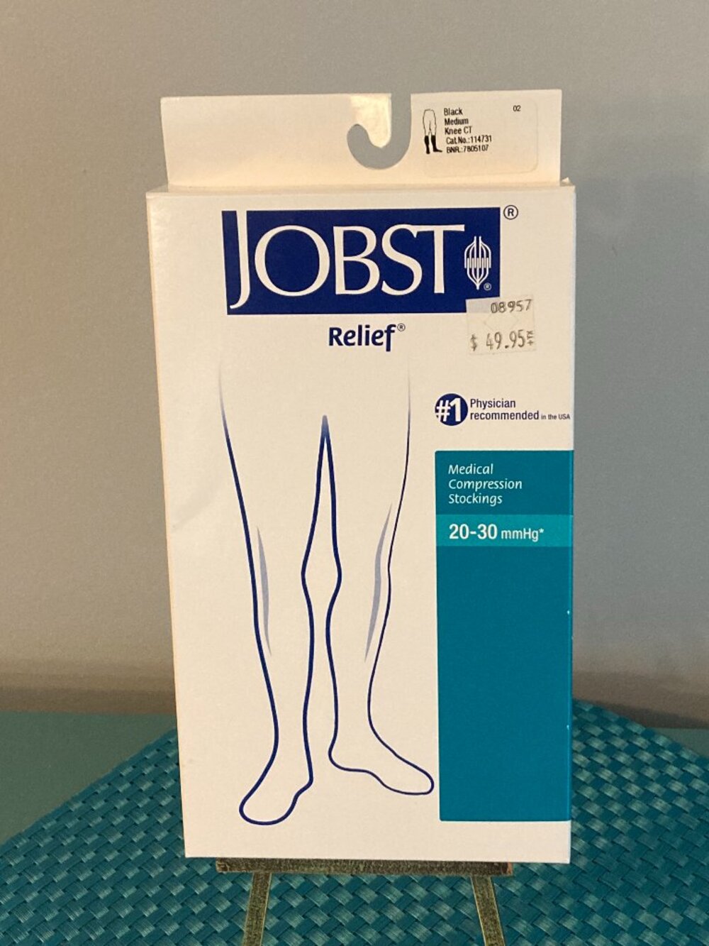 NIB Jobst Relief Compression Stockings Closed Toe Medium